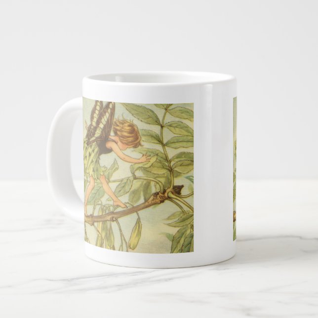 Caneca De Café Grande Ash Tree Fairy Walking on Branch (Frente Esquerda)