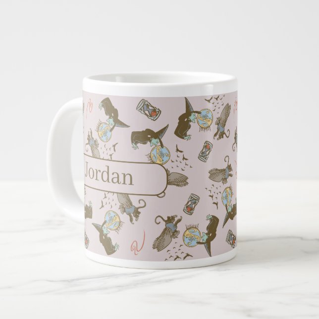 Caneca De Café Grande Assistente do Mágico de Oz™ Bruxa Má™ Padrão da Bo (Frente Esquerda)