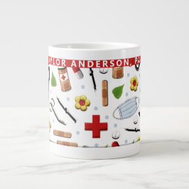 Caneca De Café Grande Assistente médico personalizado Coffee Mug