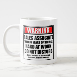 Caneca De Café Grande Associação De Vendas De Aviso Com 6 Anos De Serv