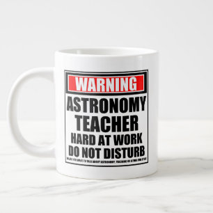 Caneca De Café Grande Astronomia de Alerta Duro de Professores no Trabal