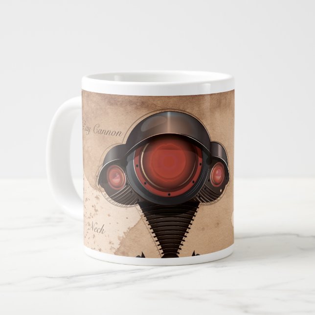Caneca De Café Grande Ataque de Trípode Alien de Ficção Científica! (Frente Esquerda)