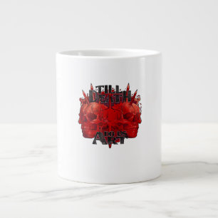 Caneca De Café Grande Até a morte nos faz arte em branco clássico