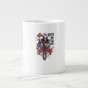 Caneca De Café Grande Até a morte nos fazer parte - Esqueleto Minimalist