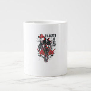 Caneca De Café Grande Até a morte nos fazer parte - Esqueleto Minimalist