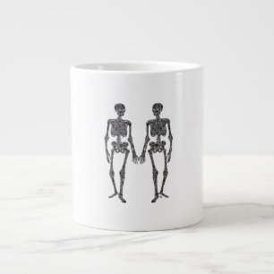 Caneca De Café Grande Até que a morte nos faça parte 2 esqueletos clássi