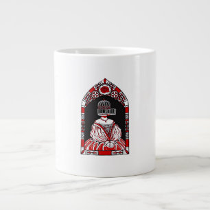 Caneca De Café Grande Até que a morte nos separe de pássaro enjaulado.