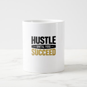 Caneca De Café Grande Até Você Succeed – Design de Motivação Minimalista