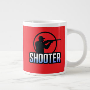 Caneca De Café Grande Atirador - Marksman Silhouette Premium Design