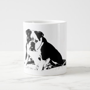 Caneca De Café Grande Atitude subdita, B&W negrito