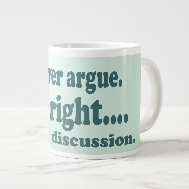 Caneca De Café Grande Atitude Verde de Sopa Jumbo (Frente Esquerda)