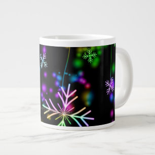 Caneca De Café Grande Atmosfera festiva e animada de Natal do SlipperyJo