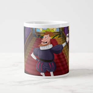 Caneca De Café Grande Ator de Cartoon Shakespeare.