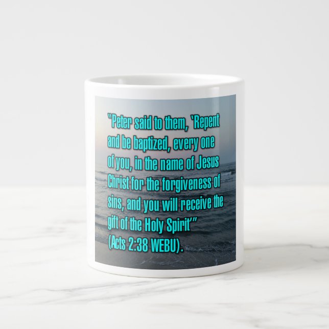 Caneca De Café Grande Atos 2:38 WEBU Mug (Frente)