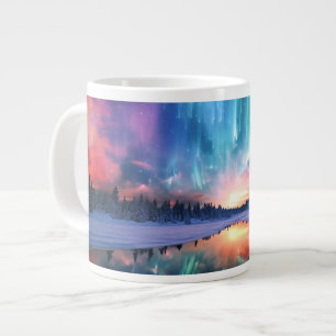 Caneca De Café Grande Aurora Boreal, Luzes do Norte,