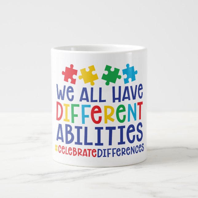 Caneca De Café Grande Autismo Jumbo Mug (Frente)