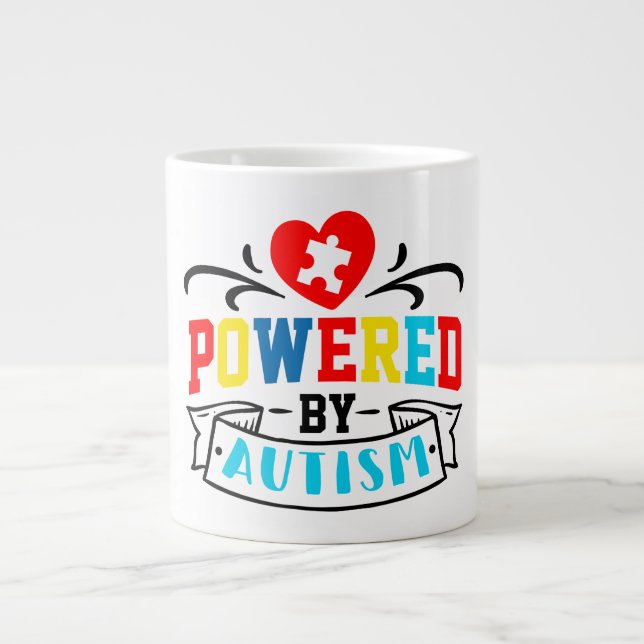 Caneca De Café Grande Autismo - Jumbo Mug (Frente)