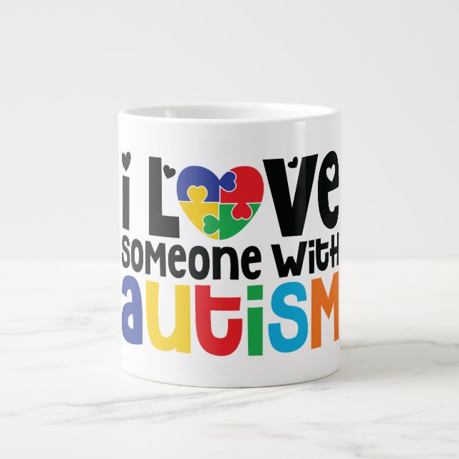 Caneca De Café Grande Autismo Jumbo Mug (Frente)