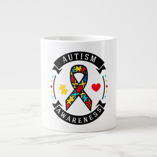 Caneca De Café Grande Autismo Jumbo Mug (Frente)