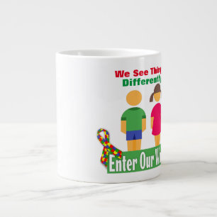 Caneca De Café Grande Autismo Mundo - Jumbo Mug