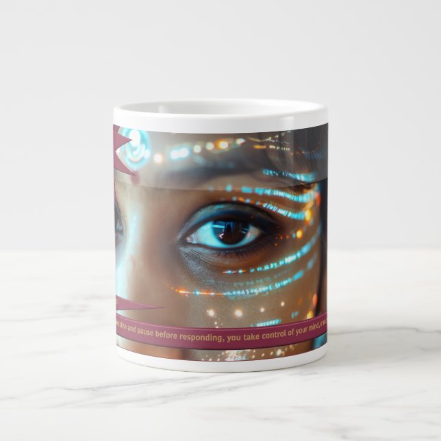 Caneca De Café Grande "Autocontrole É SEU SuperPoder" (Frente)