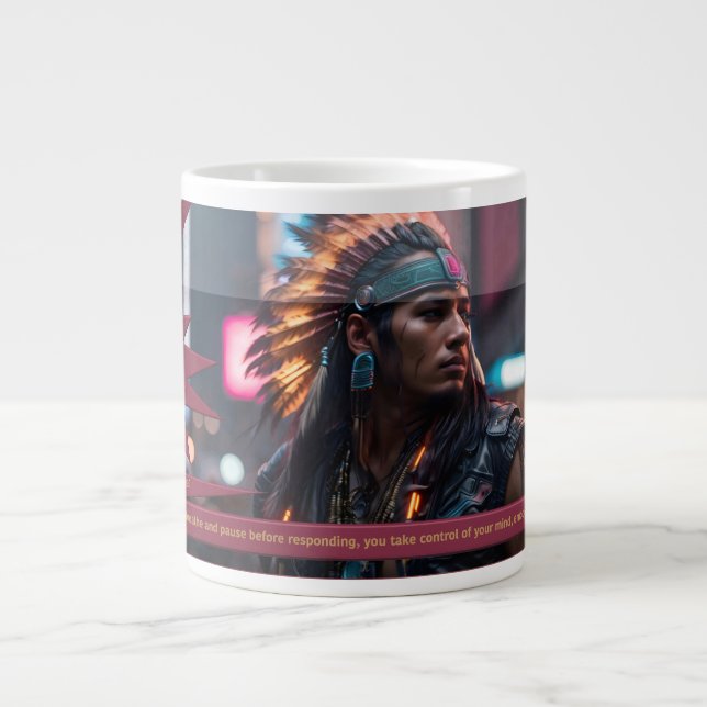Caneca De Café Grande "Autocontrole É SEU SuperPoder" (Frente)