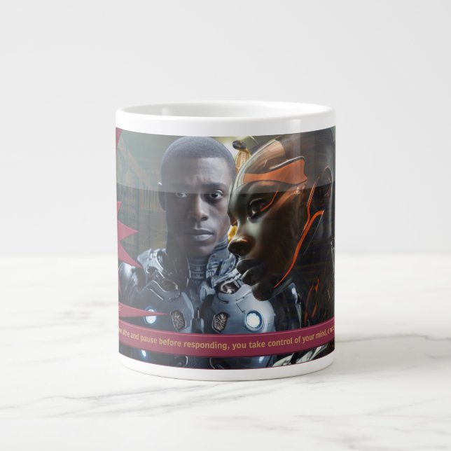 Caneca De Café Grande "Autocontrole É SEU SuperPoder" (Frente)