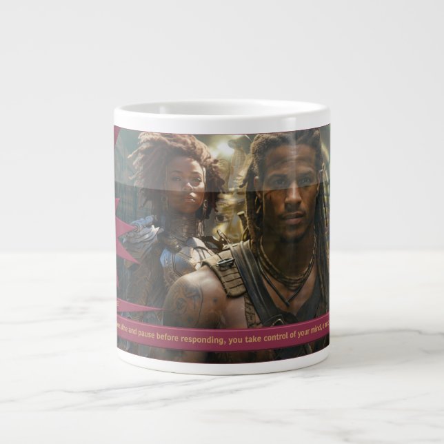 Caneca De Café Grande "Autocontrole É SEU SuperPoder" (Frente)