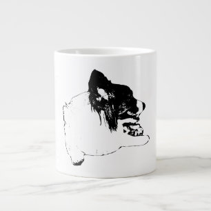 Caneca De Café Grande Autumn Butterfly-Ear Pup, Clean Ink Profile