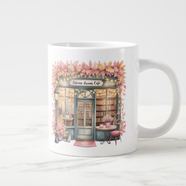 Caneca De Café Grande Autumn Dreams Café Mug — Cozy Floral Bookshop  (Direita)