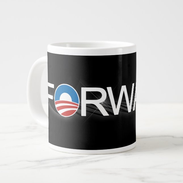 Caneca De Café Grande Avançar para Obama 2012 (Frente Esquerda)