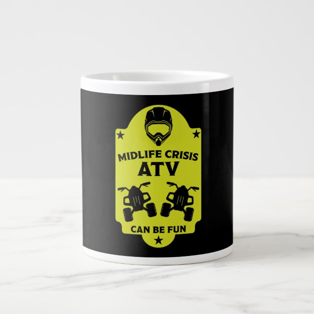 Caneca De Café Grande Aventuras de Quad Outdoor ATV (Frente)