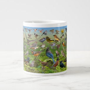 Caneca De Café Grande Aves Do Oeste