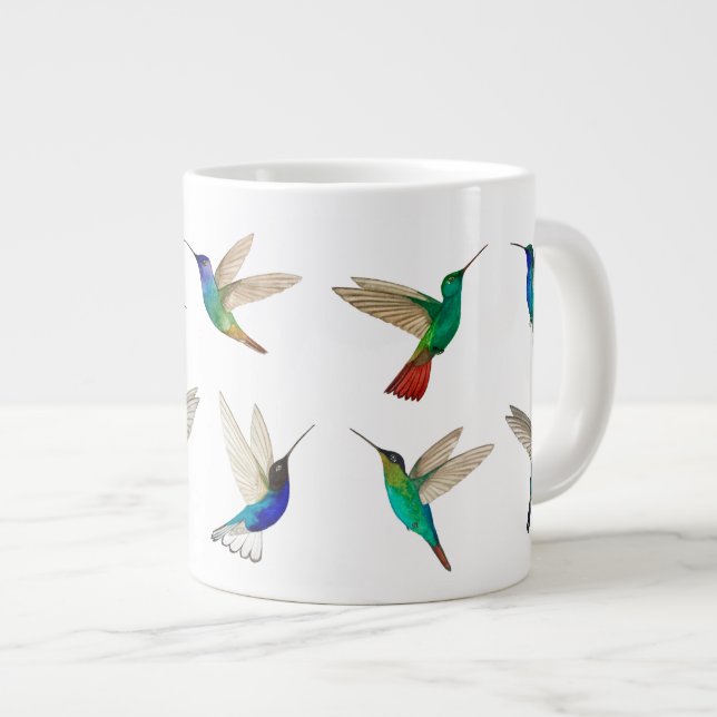 Caneca De Café Grande Aves tropicais (Frente Esquerda)