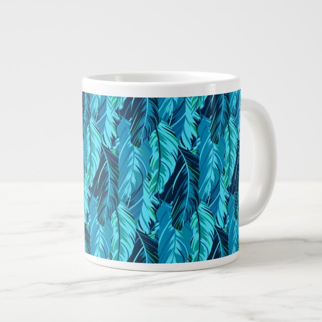 Caneca De Café Grande Aves Tropicais (Frente Esquerda)