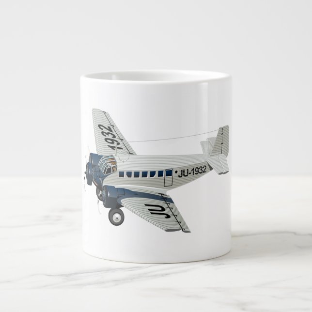 Caneca De Café Grande Avião retrógrado de animação (Frente)