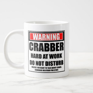 Caneca De Café Grande Avisar Duro De Caranguejo No Trabalho Não Incomod