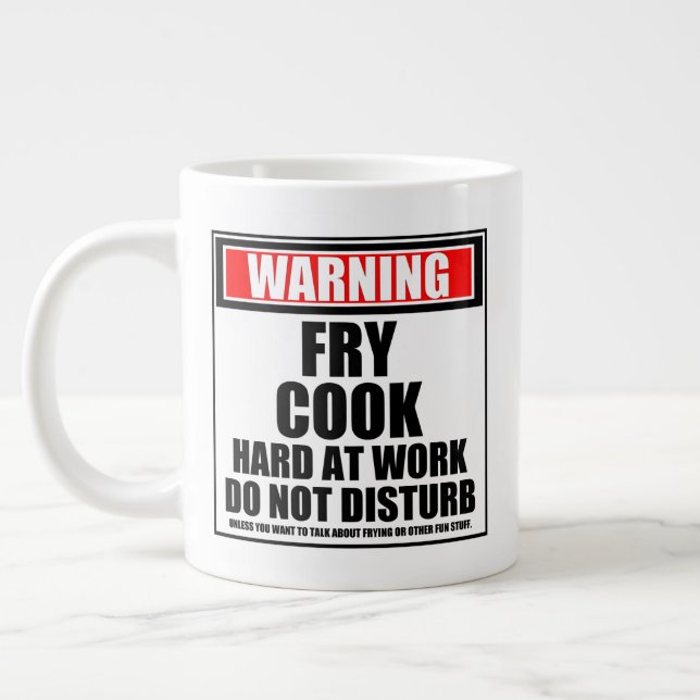 Caneca De Café Grande Avisar O Duro De Cozinhar Fry No Trabalho Não Inco (Esquerda)