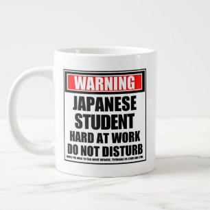 Caneca De Café Grande Aviso ao Duro de Estudantes Japoneses no Trabalho