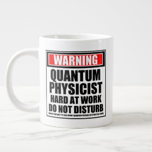 Caneca De Café Grande Aviso ao Duro Físico Quântico no Trabalho