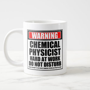 Caneca De Café Grande Aviso ao Duro Físico Químico no Trabalho