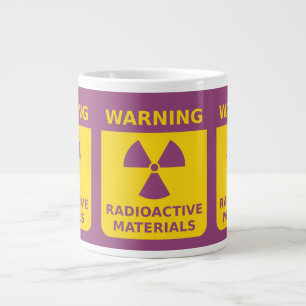 Caneca De Café Grande Aviso de radiação Jumbo Mug