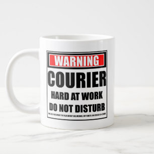 Caneca De Café Grande Aviso Duro De Correio No Trabalho Não Incomodar