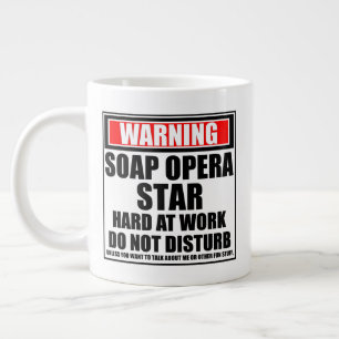 Caneca De Café Grande Aviso sobre o Duro da Estrela da Ópera Soap no Tra
