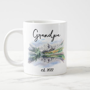 Caneca De Café Grande Avô Data - Primeira vez Vovô