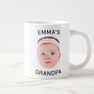 Caneca De Café Grande Avô Deu Mug, Cara De Bebê Personalizada, Presente