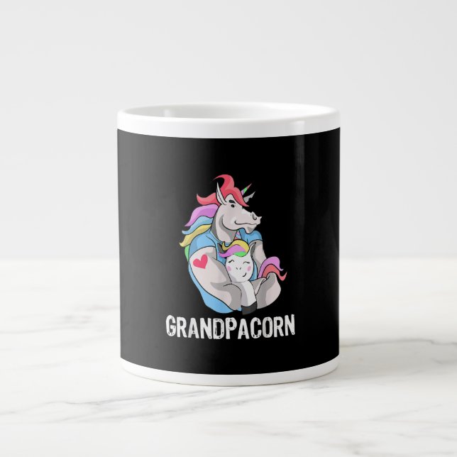 Caneca De Café Grande Avô Do Unicórnio, Avô E Avô (Frente)