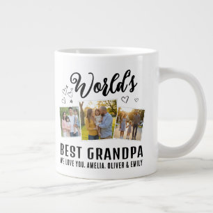 Caneca De Café Grande Avô Mais Querido do Mundo Colagem Personalizada co