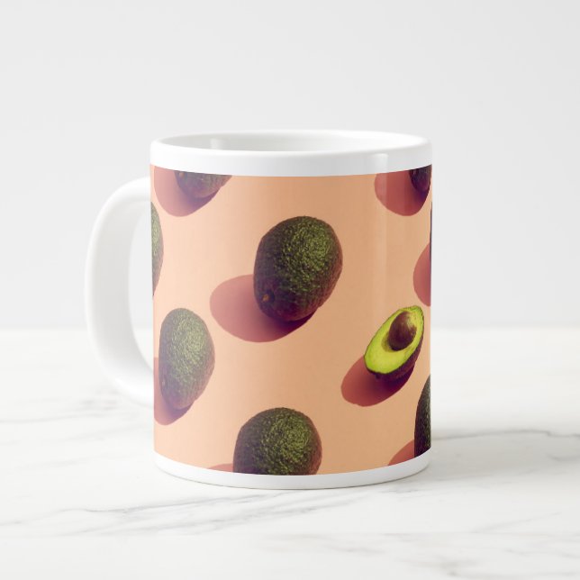 Caneca De Café Grande Avocado Fruta Potrait (Frente Esquerda)