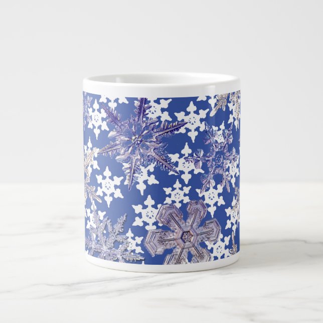 Caneca De Café Grande Azul, Azul, Holiday Mug! por McBCreate (Frente)